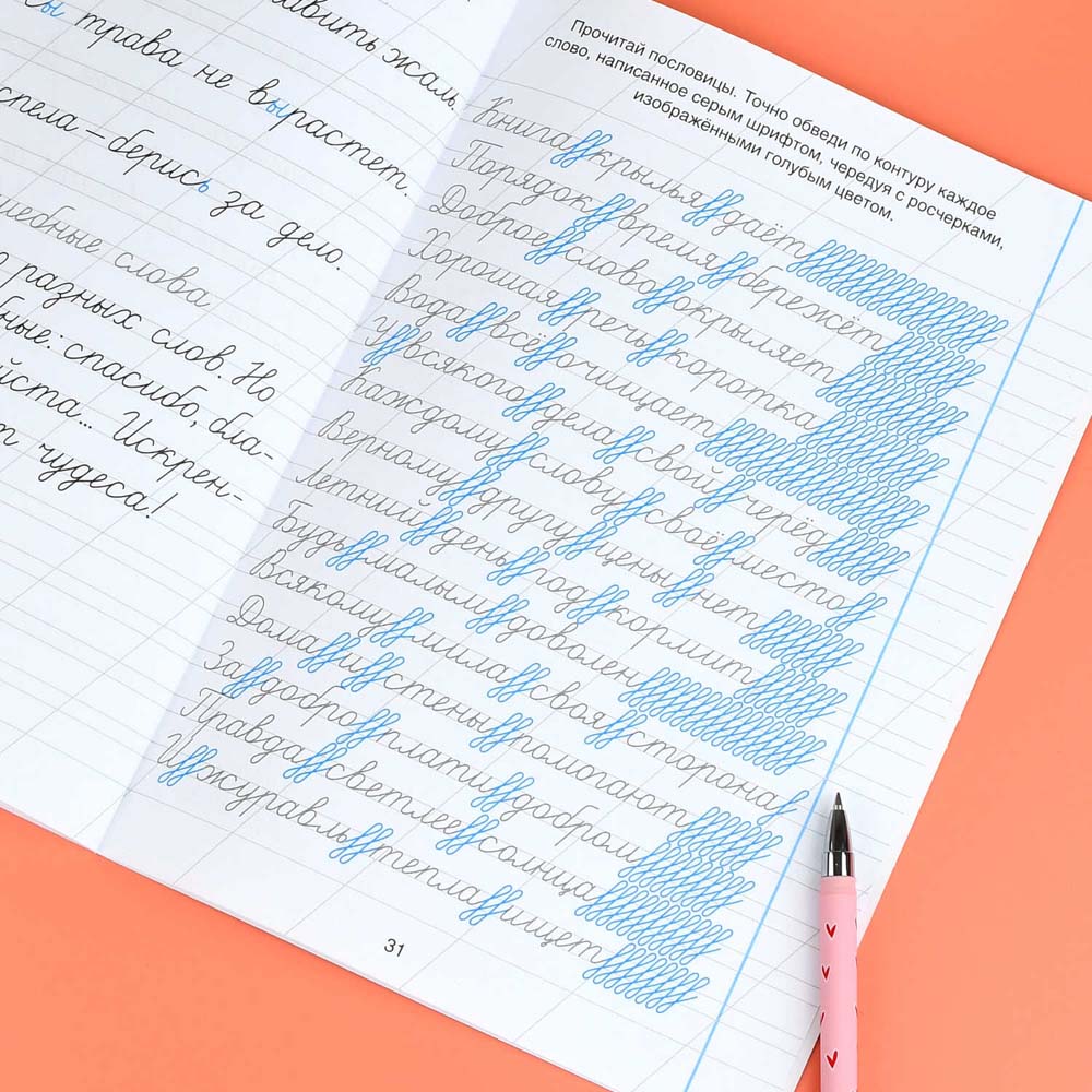 Рабочая тетрадь "уроки чистописания. тексты" (феникс+)