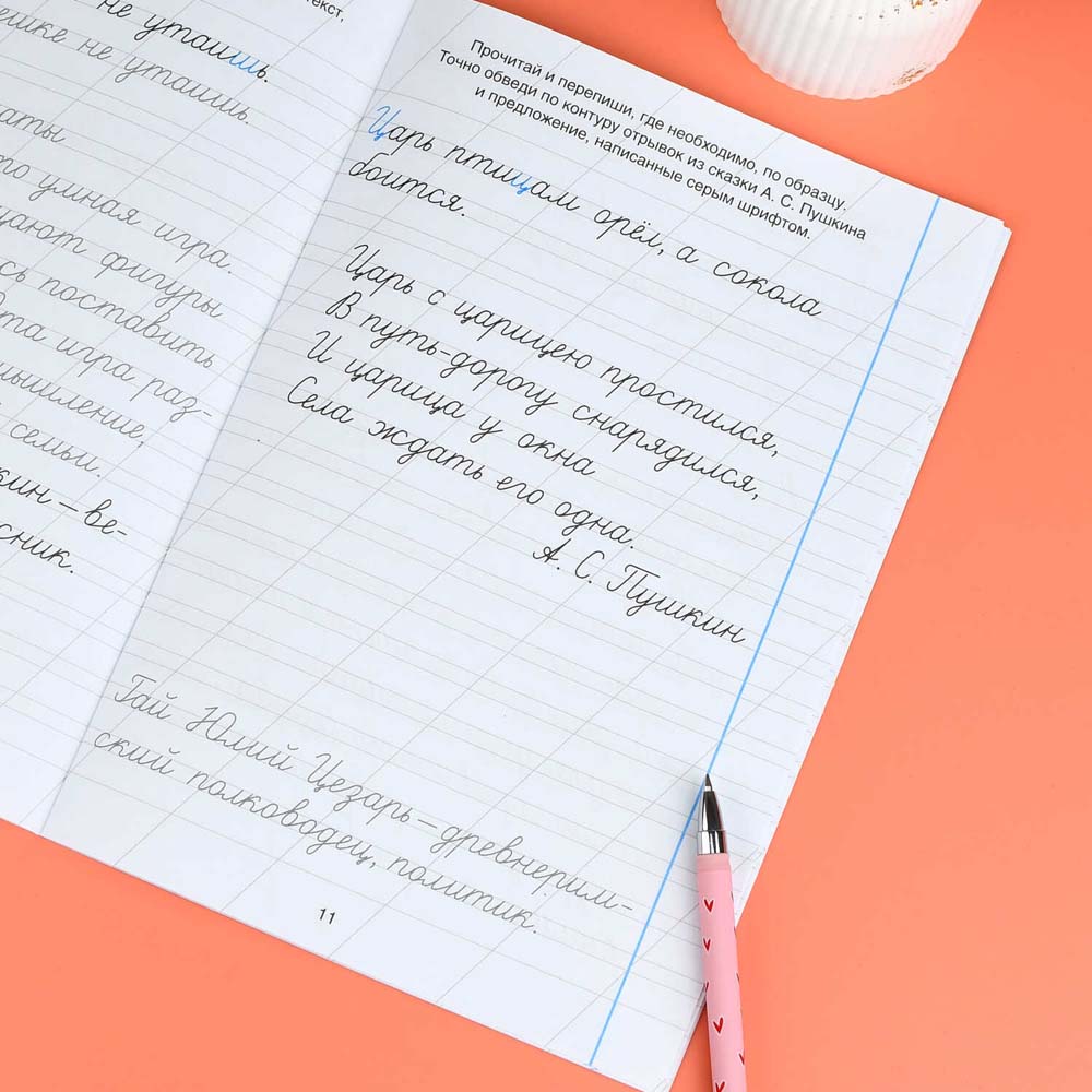 Рабочая тетрадь "уроки чистописания. тексты" (феникс+)