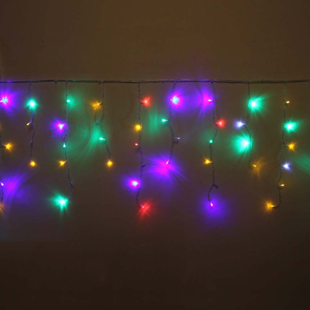 Гирлянда эл. "бахрама. мерцание" led 48 ламп 1,5м 0,3х0,5см, мультицвет, прозр. провод авторежим