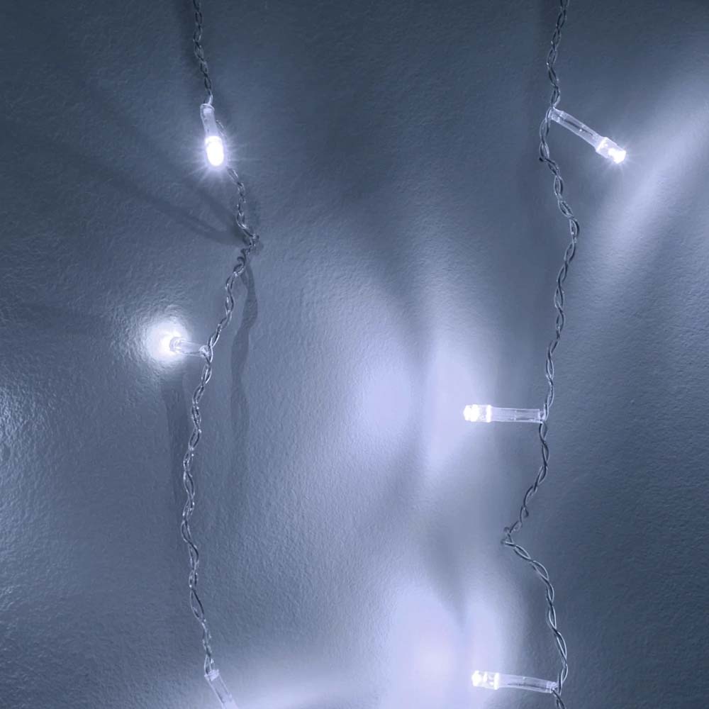 Гирлянда эл. бахрома "мерцание premium" led 120 ламп 3м 0,3х0,5см,1р белый, прозр.провод с возм.соед.