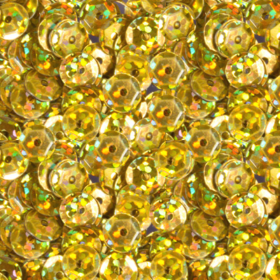 Пайетки граненые голография zlatka 6мм 10гр тем.желтый