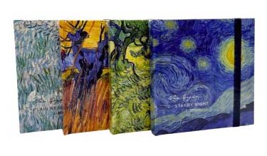 Скетчбук 124х124мм 20л 300гр "ван гог" ассорти тв.обл.