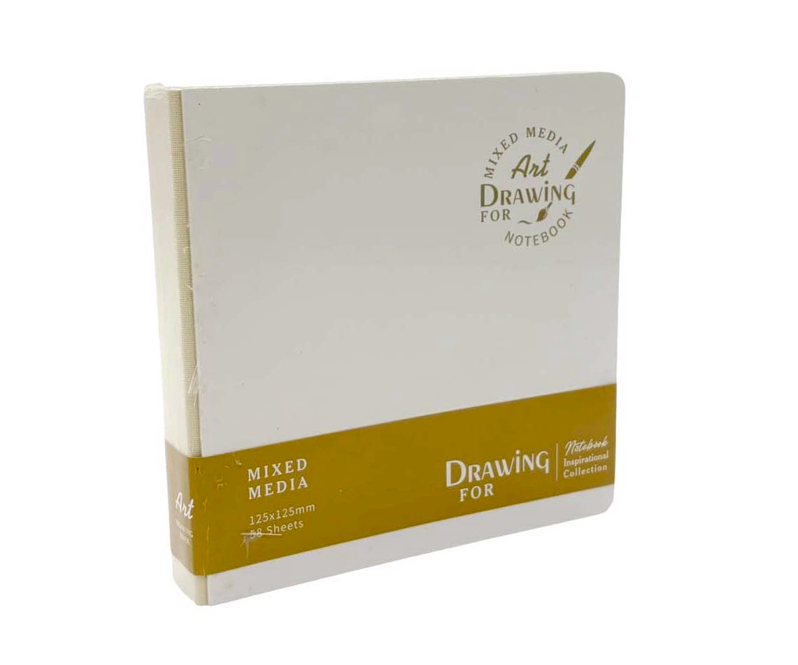 Скетчбук 125х125мсм 58л 200гр "drawinq" белый тв.обл.