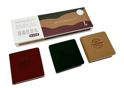 Скетчбук для акварели 50х50мм 48л 200гр "languo" ассорти тв.обл.