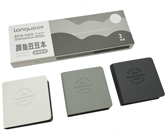 Скетчбук для акварели 50х50мм 48л 200гр "languo" ассорти тв.обл.