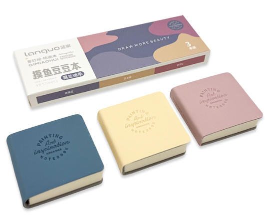 Скетчбук для акварели 50х50мм 48л 200гр "languo" ассорти тв.обл.