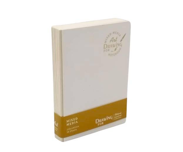 Скетчбук 105х145мм 58л 200гр "drawinq" белый тв.обл.