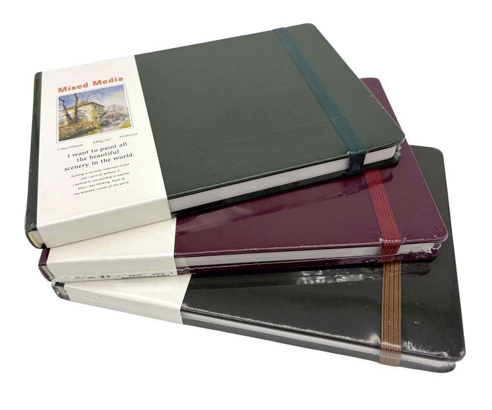 Скетчбук 130х190мм 30л 240гр ассорти тв.обл.