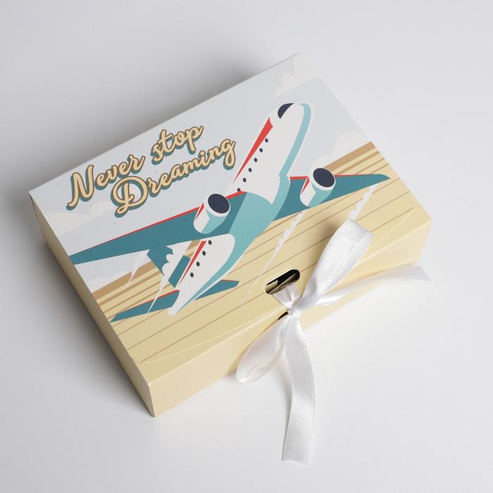 Коробка подарочная "путешествия" 16,5х12,5х5см