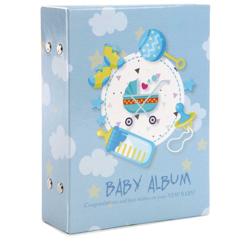 Альбом для фото на 100 ф.10х15см "baby" голубой