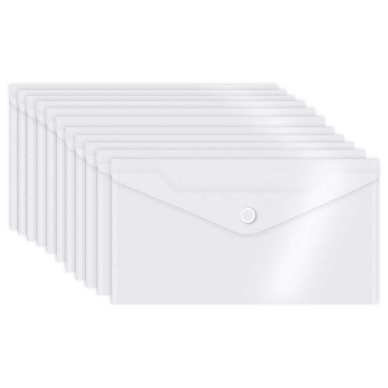 Папка-конверт с кнопк. 260х140мм 180мкм devente прозрач.