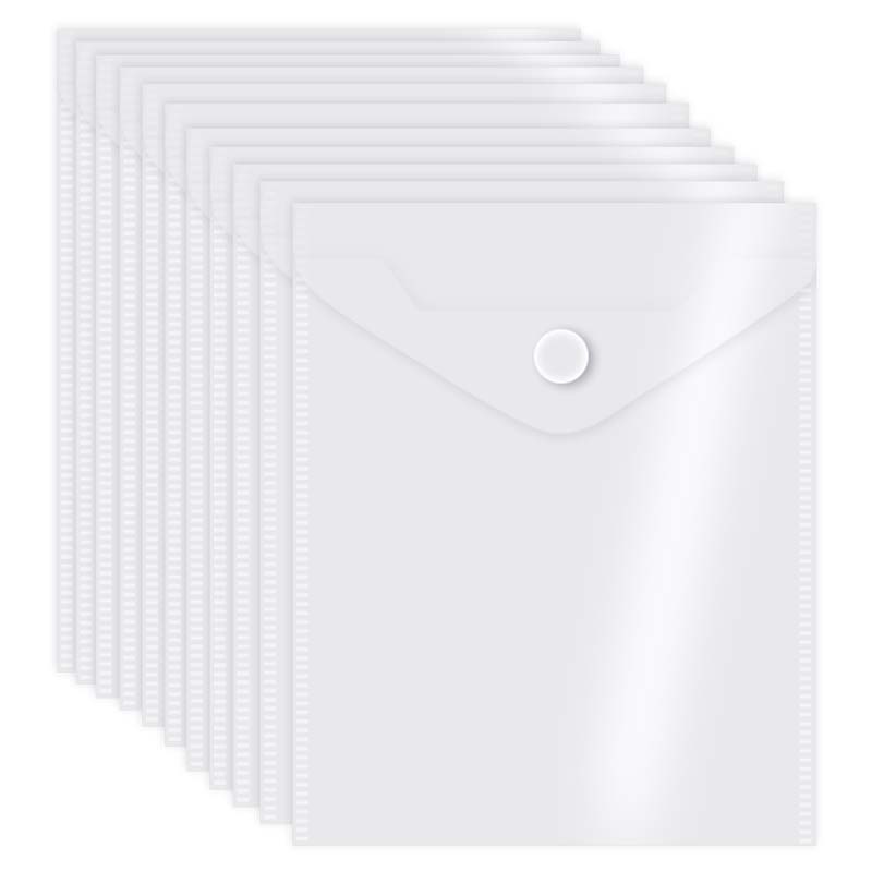 Папка-конверт с кнопк. а6 140х170мм 180мкм devente прозрач.