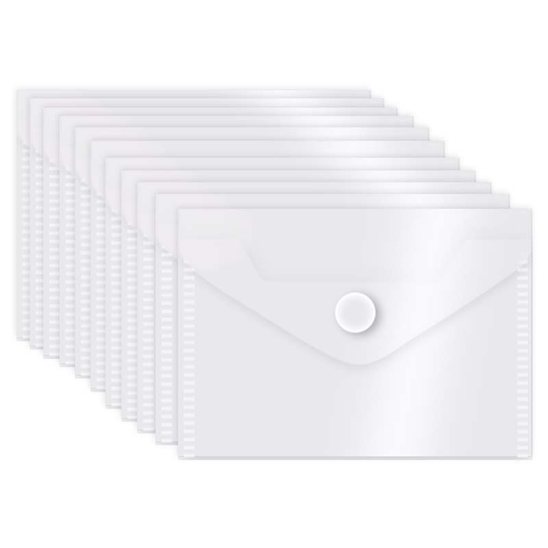 Папка-конверт с кнопк. а7 74х105мм 180мкм devente прозрач.