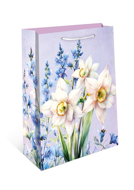 Пакет подарочный "ирисы" (18х22см)