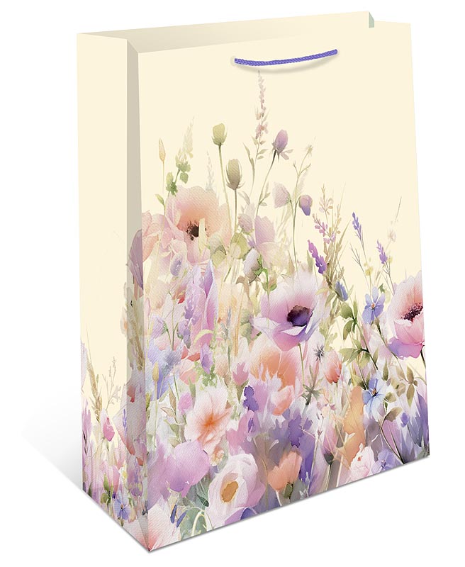Пакет подарочный "цветы" (26х32см)