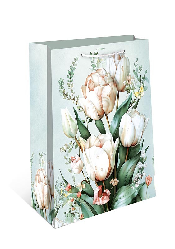 Пакет подарочный "цветы" (26х32см)