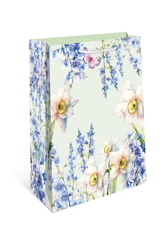Пакет подарочный "цветы" (26х32см)