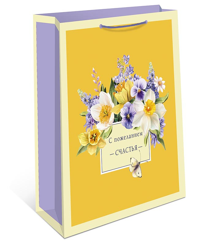 Пакет подарочный "букет" (26х32см)