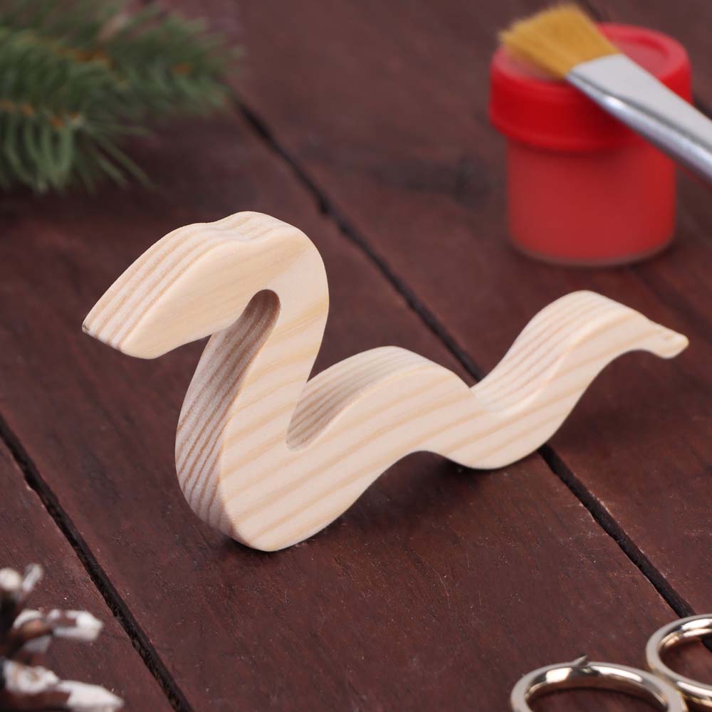 деревянная заготовка "змея короткая" Деревянная заготовка "змея короткая"