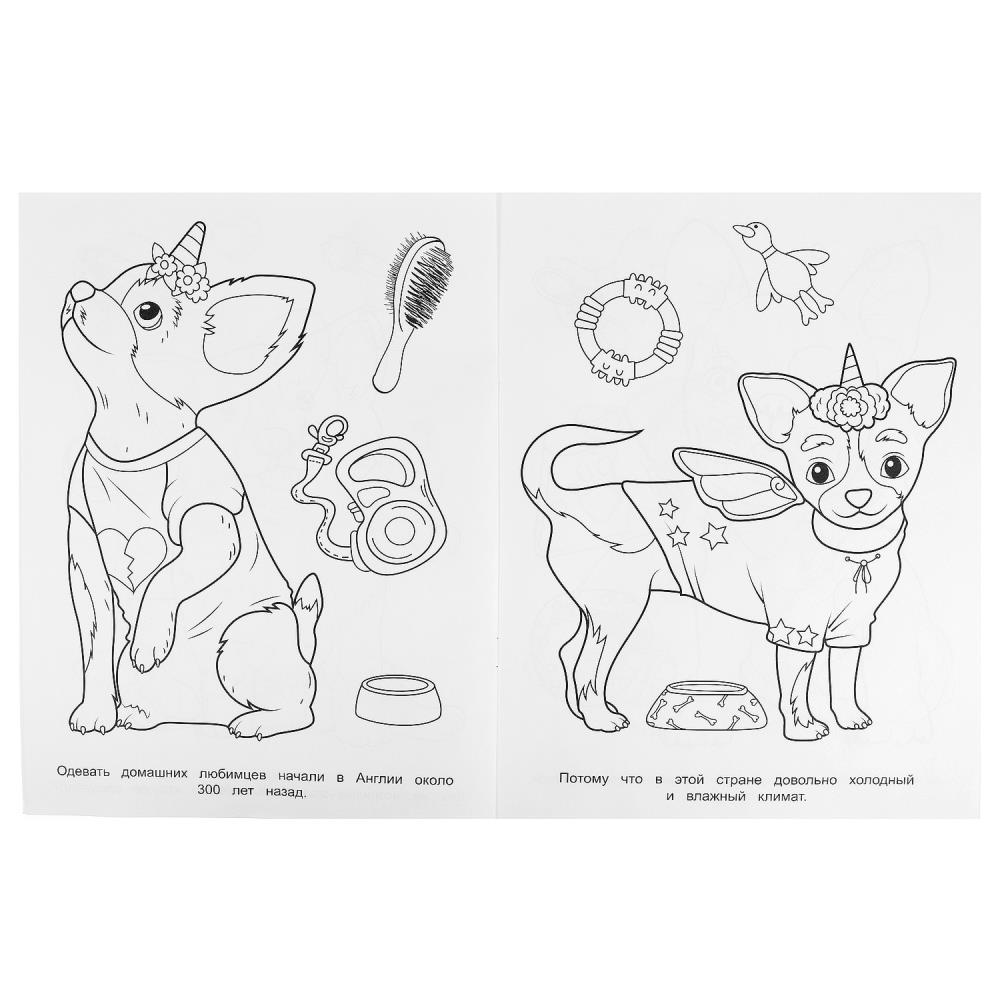 Раскраска "модные собачки" а4 (умка)