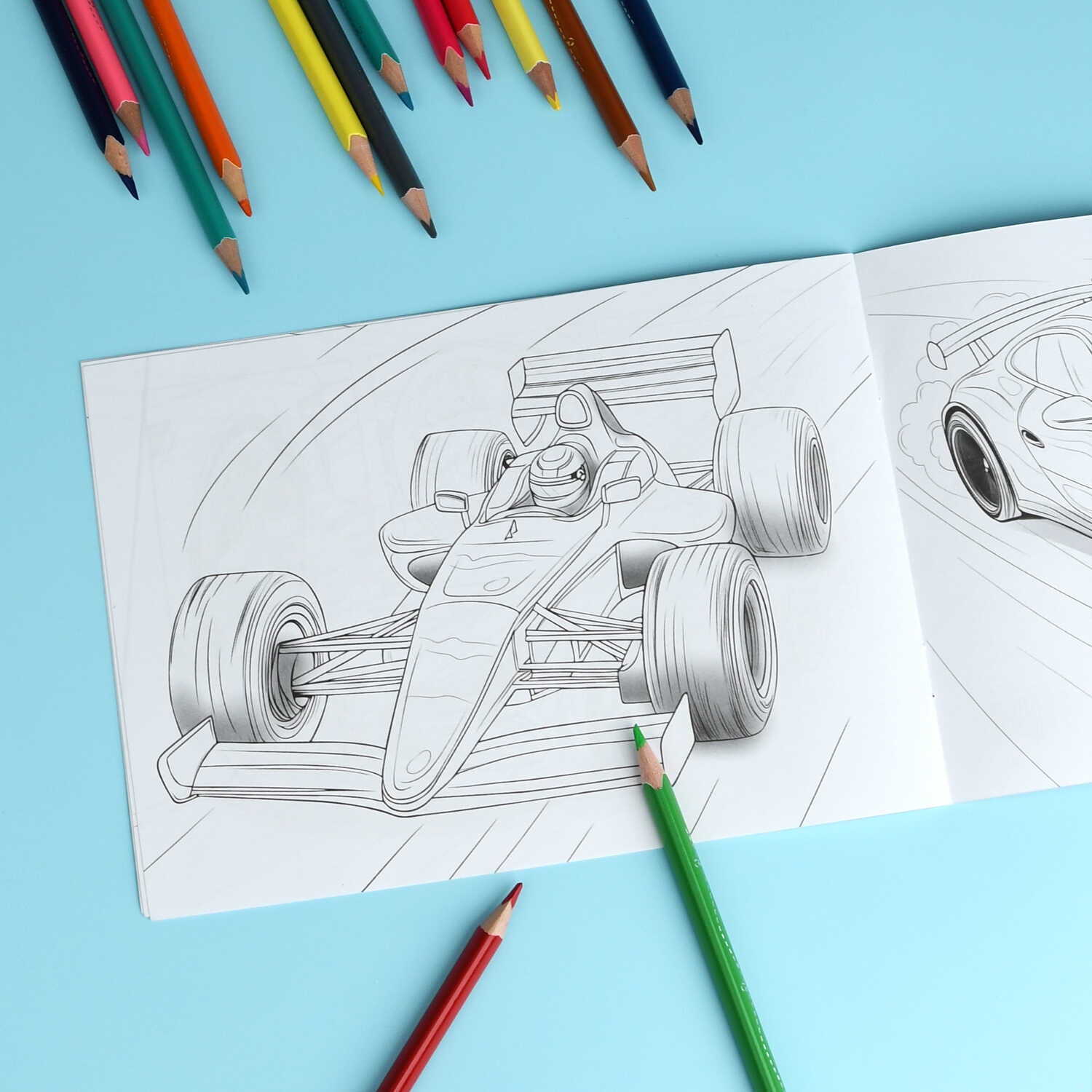 Раскраска "крутые гонки. спортивные машины" а5 (феникс+)