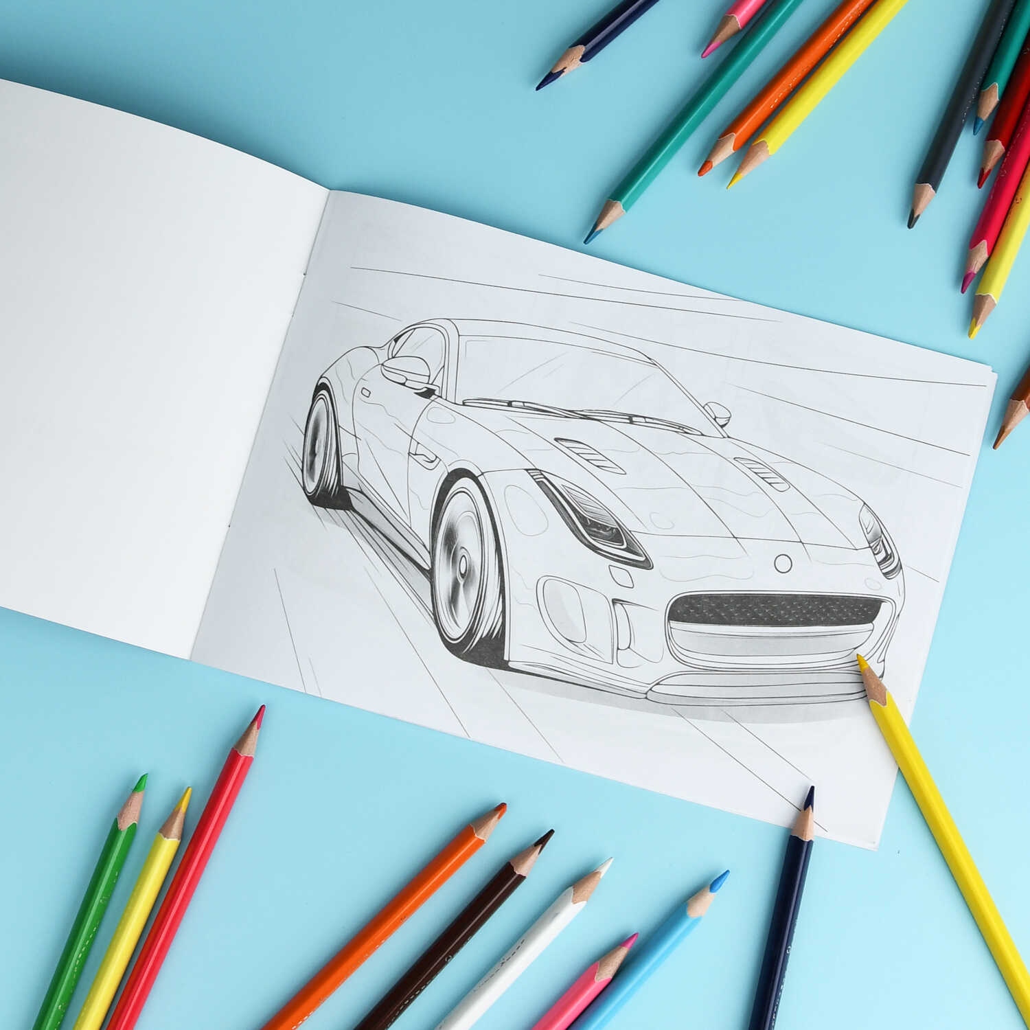 Раскраска "крутые гонки. спортивные машины" а5 (феникс+)