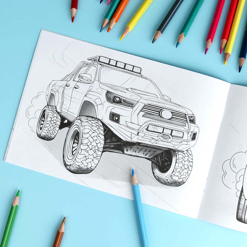 Раскраска "крутые гонки. внедорожники" а5 (феникс+)