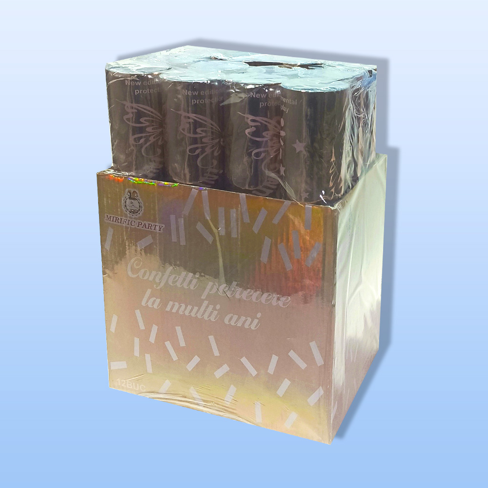 Хлопушка 30см наполнитель полоски асс-т