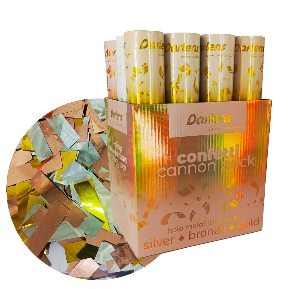 Хлопушка 30см наполнитель полоски асс-т