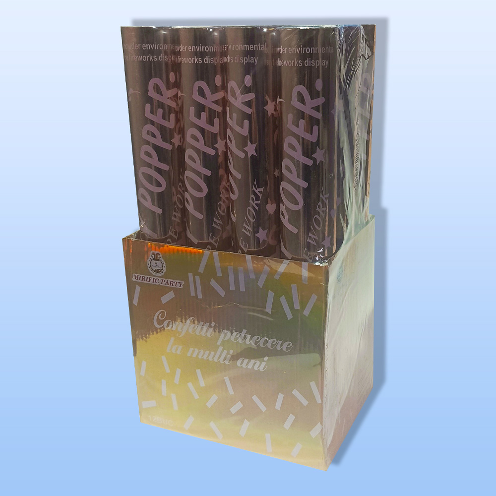 Хлопушка 40см наполнитель полоски асс-т