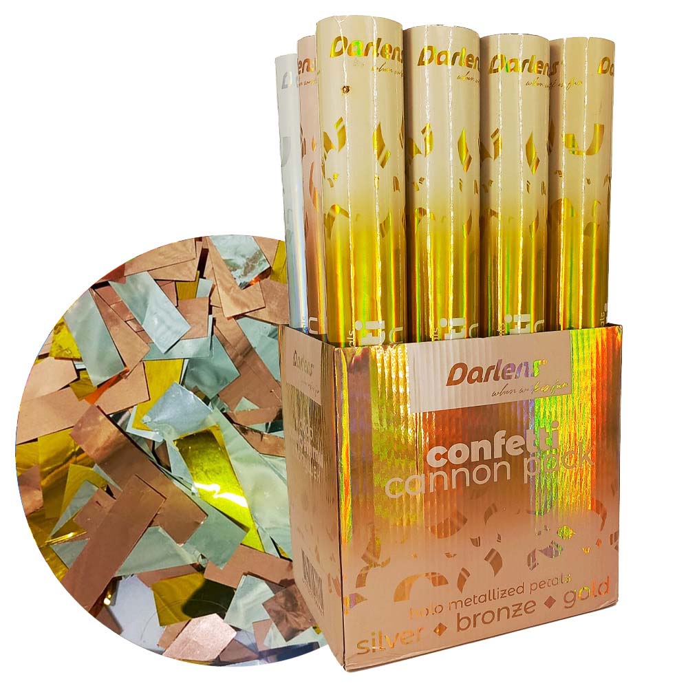 Хлопушка 40см наполнитель полоски асс-т