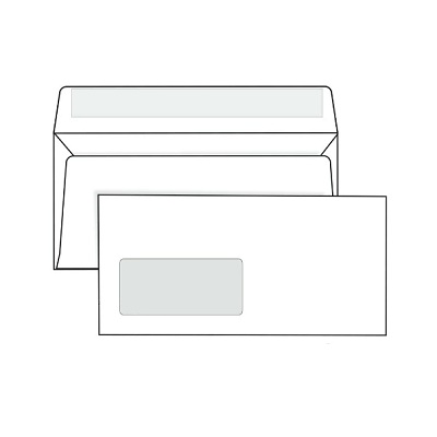 Конверт евро 110х220 немаркиров. левое окно силикон