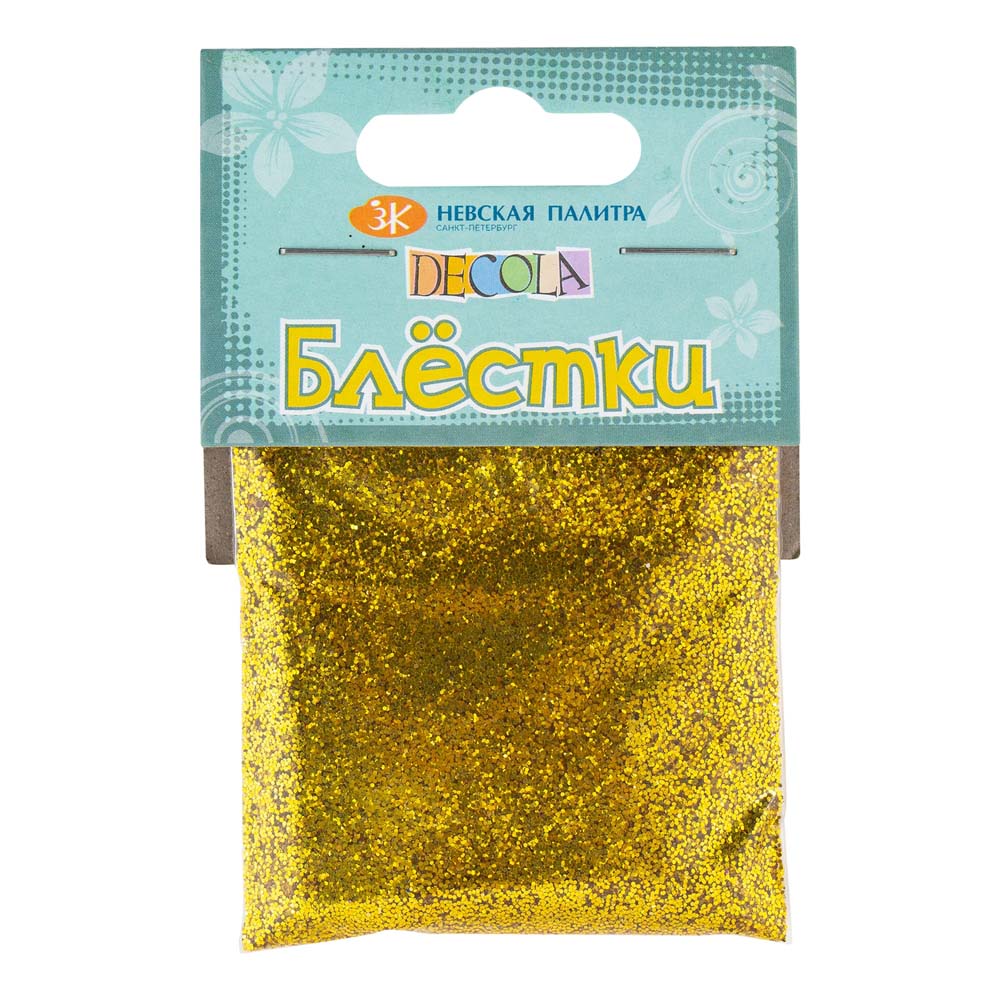 блестки декоративные decola 0,2мм золото майя Блестки декоративные decola 0,2мм золото майя