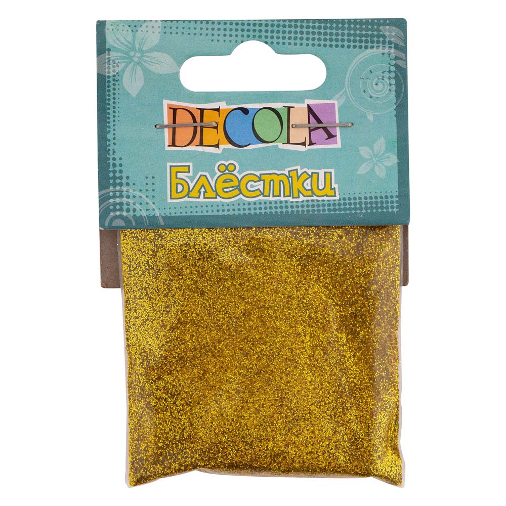 Блестки декоративные decola 0,3мм золото майя