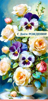Конверт для денег "с днём рождения!" лак