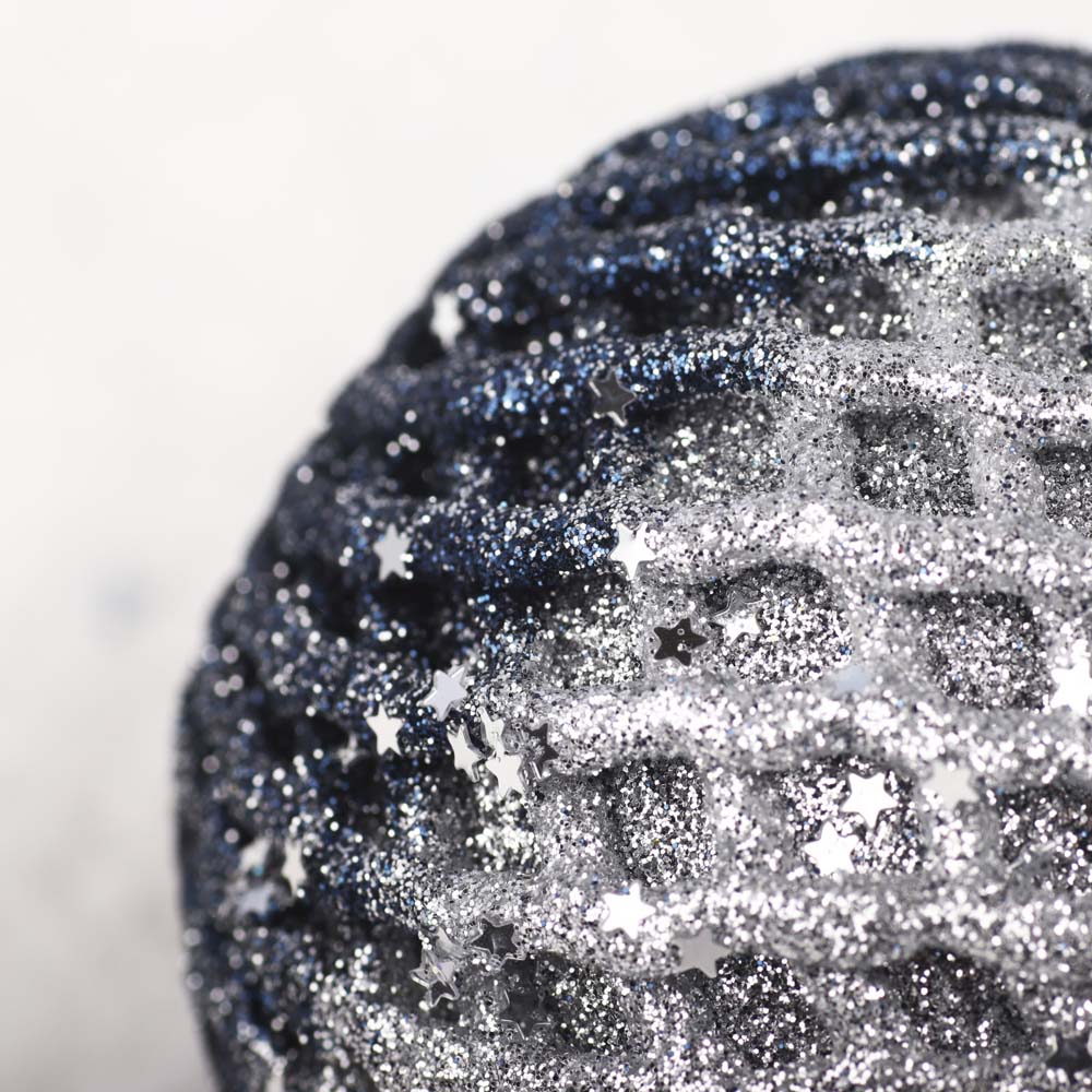 Набор шаров 8см 10шт "dark night" синий