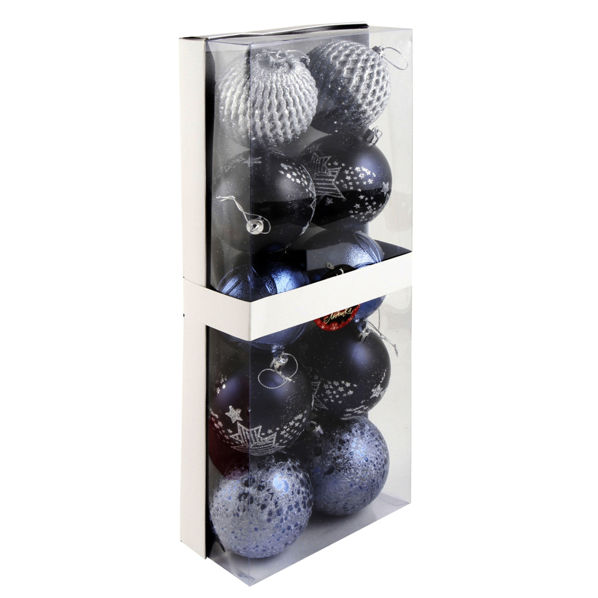 Набор шаров 8см 10шт "dark night" синий