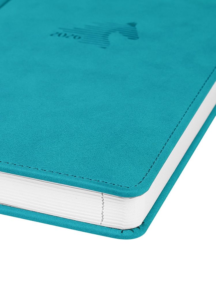 Ежедневник 2026 а5 проф-пресс "год лошади" голубой кож.зам.