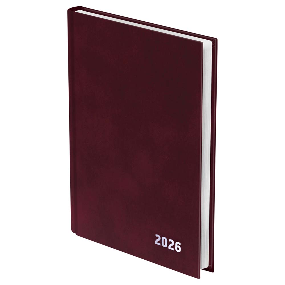 Ежедневник 2026 а5 бумвинил бордовый bg