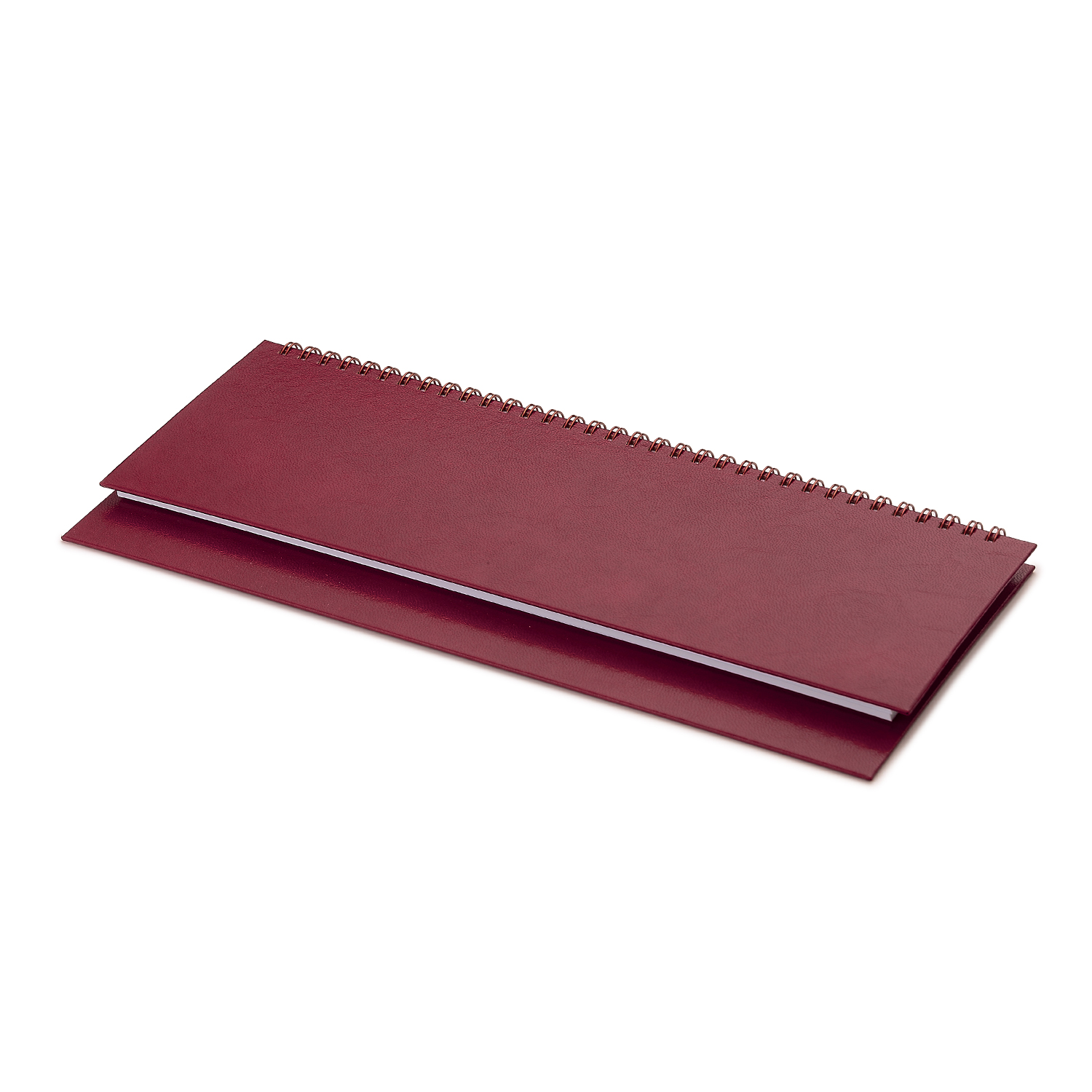Еженедельник недатир.130х305 бумвинил бордо