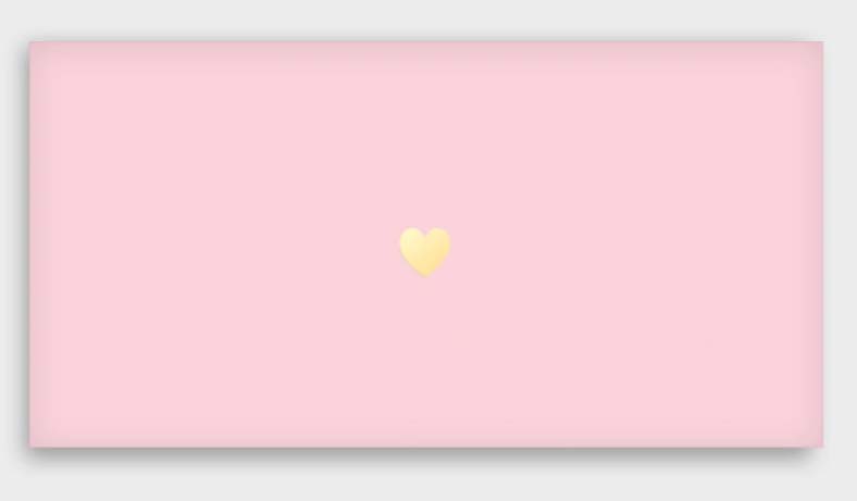 Конверт для денег "сердечко" фольга