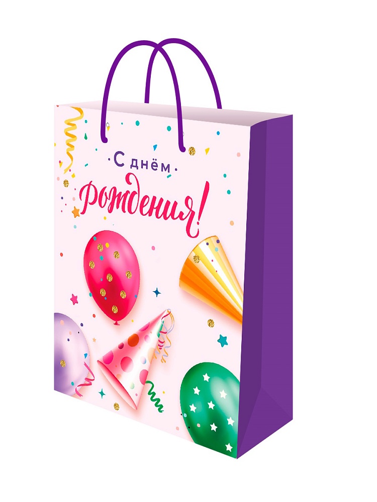 Пакет подарочный "праздник" (22х31х10см)
