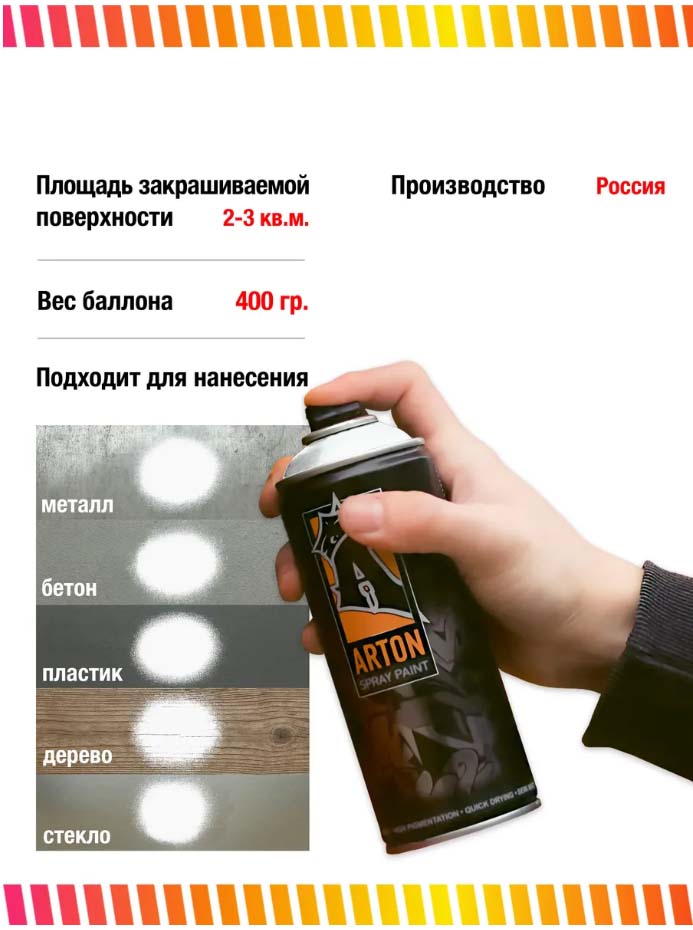 Аэрозоль 400мл a902 white gloss