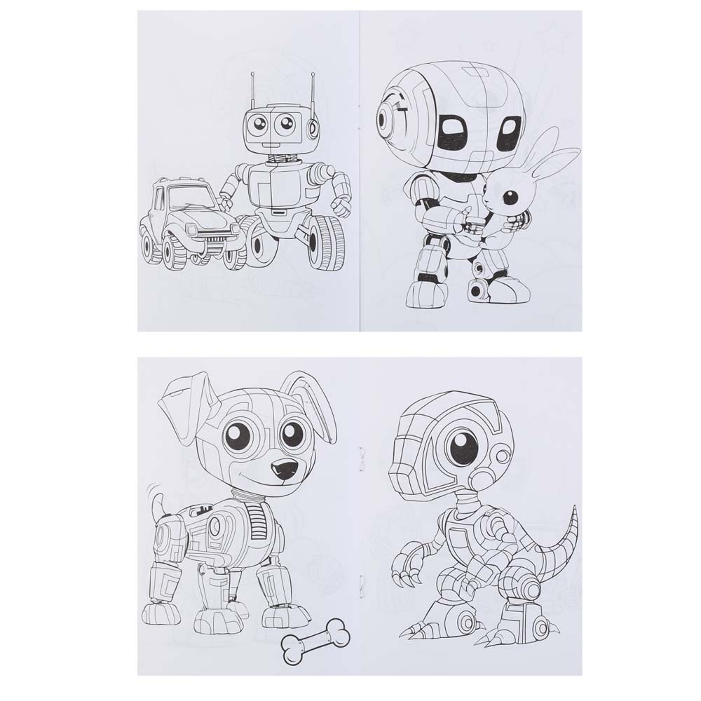 Раскраска "роботы" а5 (кокос)