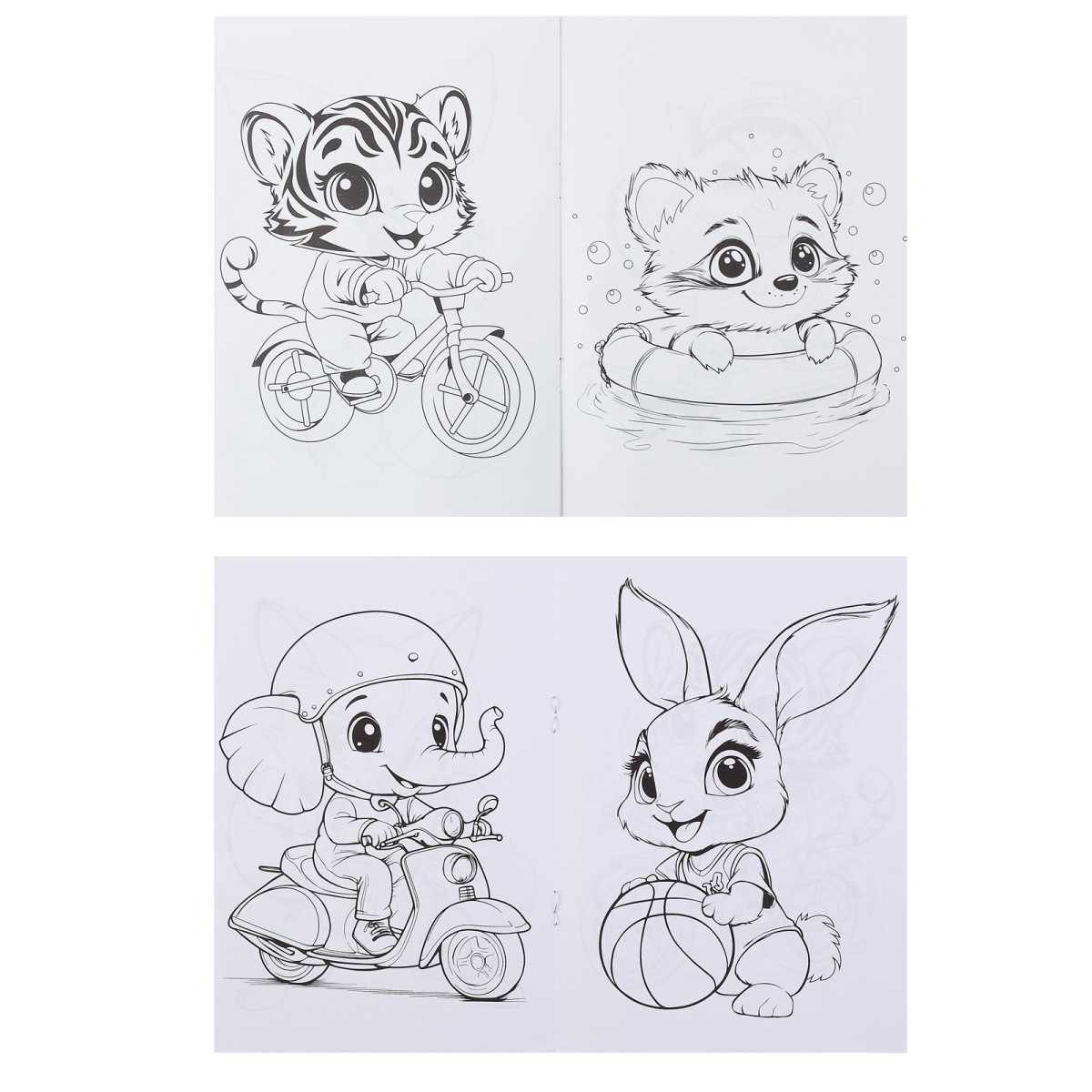 Раскраска "милые животные" а5 (кокос)