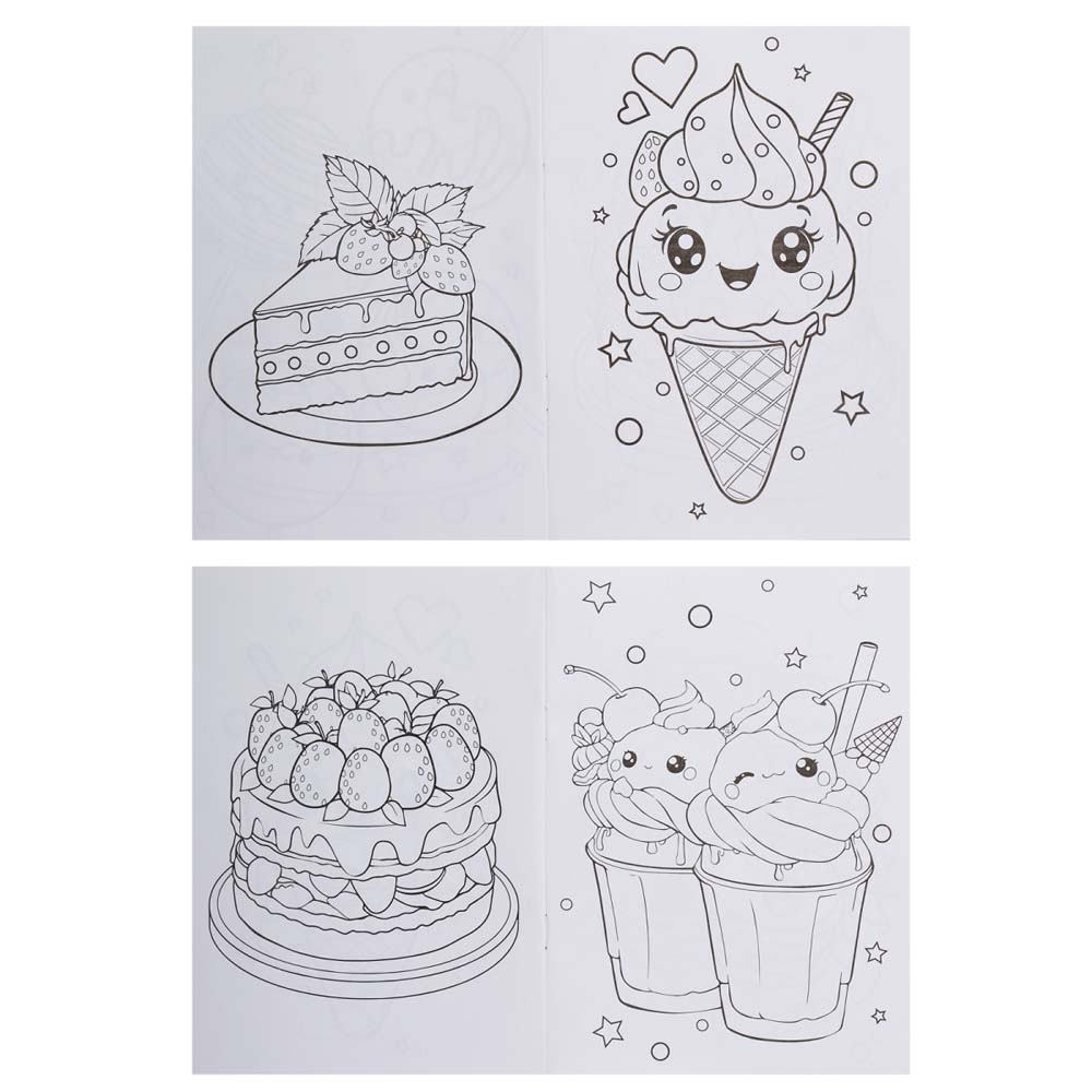 Раскраска "сладости" а5 (кокос)