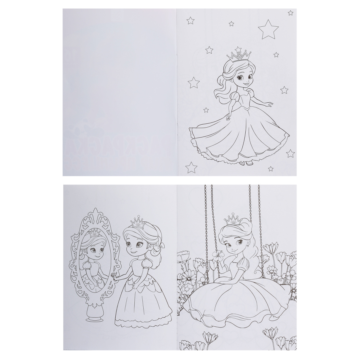 Раскраска "мир принцесс" а5 (кокос)