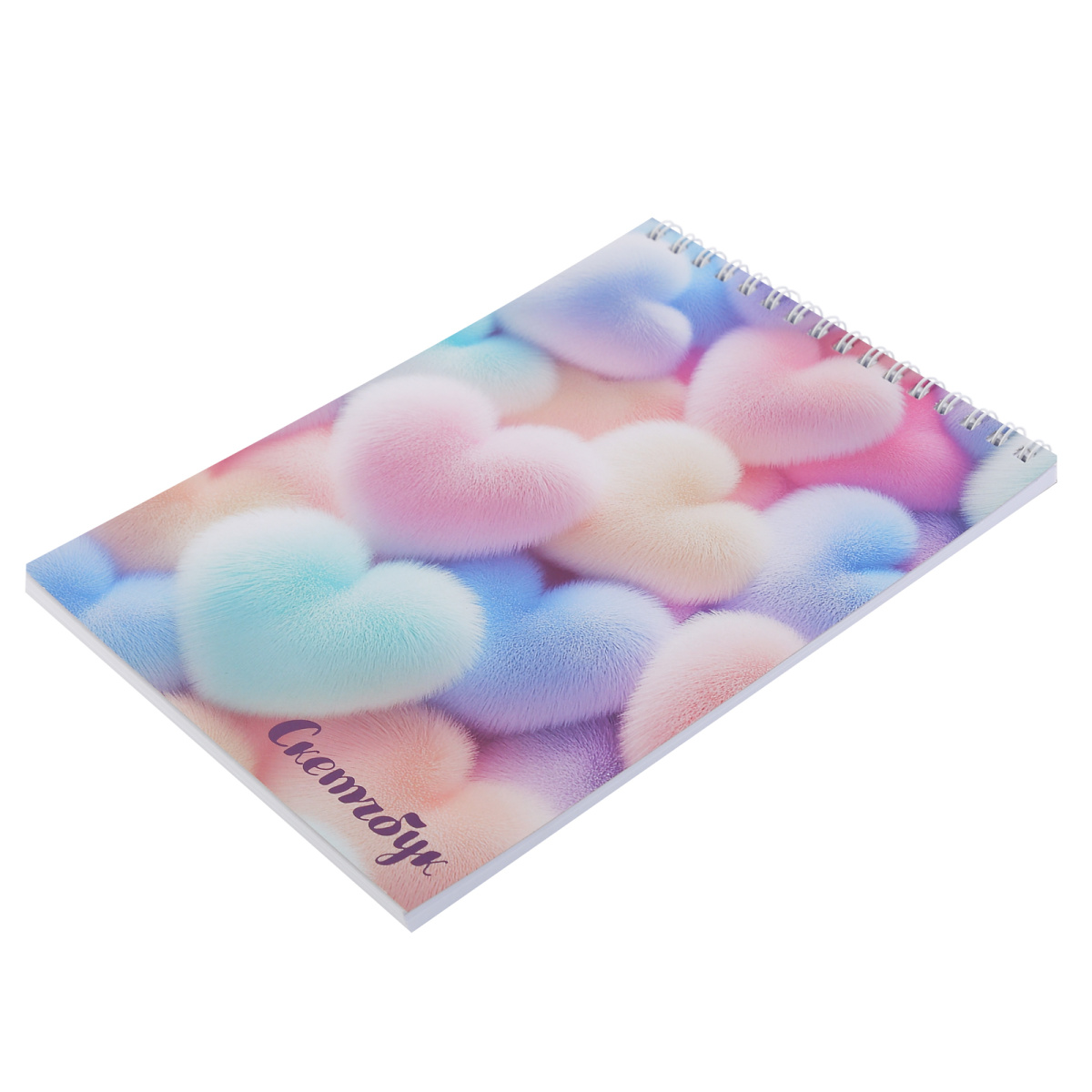 Скетчбук 140х200мм 40л. гребень "pastel" (кокос) 100г/м2