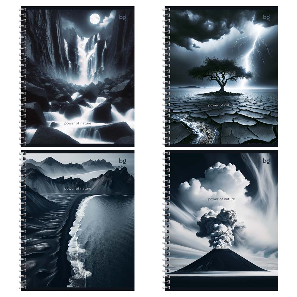 Тетрадь на гребне 48л. кл. "сила природы" (bg) б/б,лак,асс-т