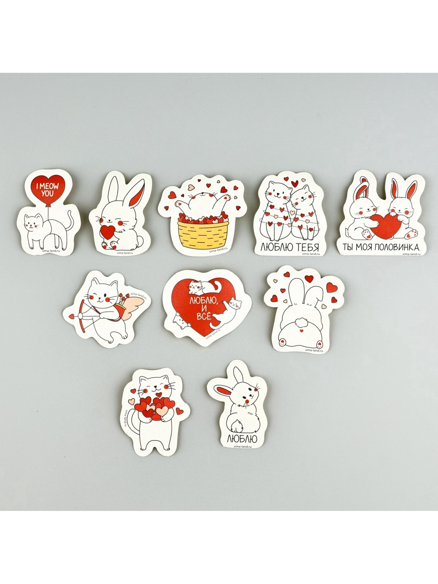 набор стикеров "влюбленные" 10шт 5х5см Набор стикеров "влюбленные" 10шт 5х5см